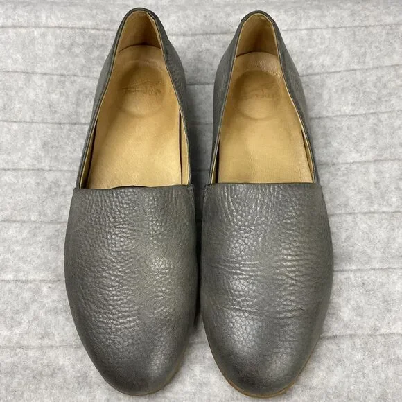 Dansko Gray Leather Flats - Picture 3 of 9